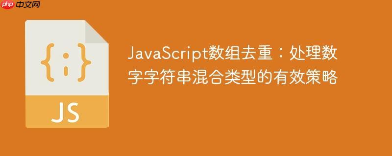 JavaScript数组去重：处理数字字符串混合类型的有效策略
