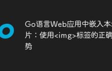 Go语言Web应用中嵌入本地图片：使用<img>标签的正确姿势