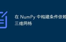 在 NumPy 中构建条件依赖的三维网格