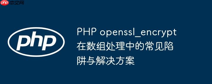PHP openssl_encrypt 在数组处理中的常见陷阱与解决方案