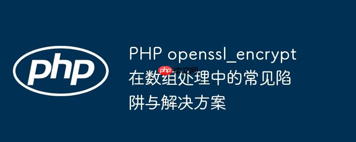 PHP openssl_encrypt 在数组处理中的常见陷阱与解决方案
