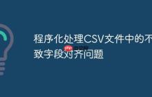 程序化处理CSV文件中的不一致字段对齐问题