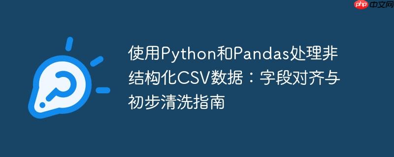 使用Python和Pandas处理非结构化CSV数据：字段对齐与初步清洗指南
