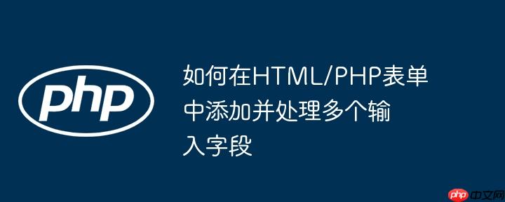 如何在HTML/PHP表单中添加并处理多个输入字段