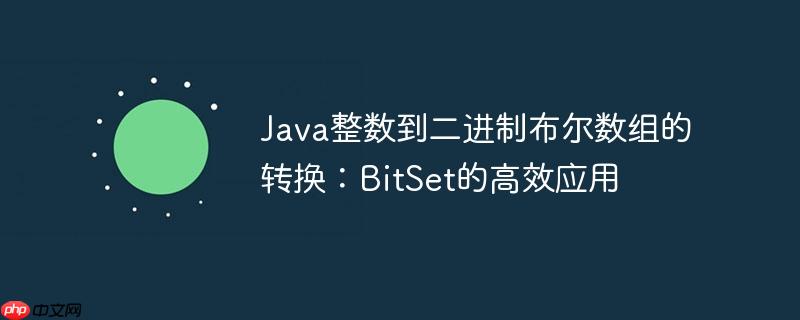 Java整数到二进制布尔数组的转换：BitSet的高效应用