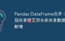 Pandas DataFrame合并：实现共享键更新与非共享数据新增