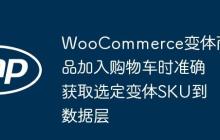 WooCommerce变体商品加入购物车时准确获取选定变体SKU到数据层