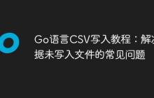 Go语言CSV写入教程：解决数据未写入文件的常见问题