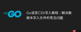 Go语言CSV写入教程：解决数据未写入文件的常见问题