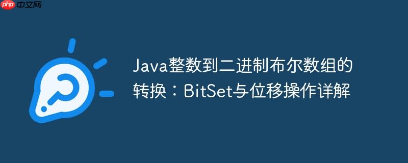 Java整数到二进制布尔数组的转换：BitSet与位移操作详解