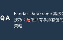 Pandas DataFrame 高级合并技巧：处理共有与独有键的策略