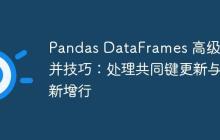 Pandas DataFrames 高级合并技巧：处理共同键更新与新增行