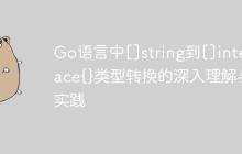 Go语言中[]string到[]interface{}类型转换的深入理解与实践