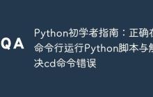 Python初学者指南：正确在命令行运行Python脚本与解决cd命令错误