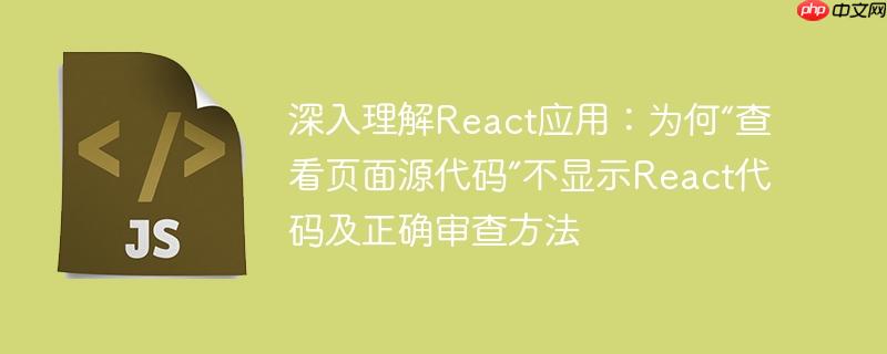 深入理解React应用:为何“查看页面源代码”不显示React代码及正确审查方法