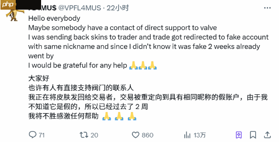 《CS2》选手遭遇诈骗！4万美元饰品被误还假号