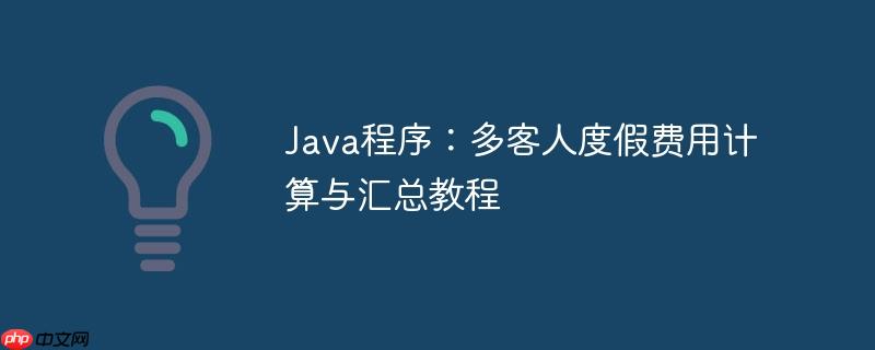 Java程序:多客人度假费用计算与汇总教程