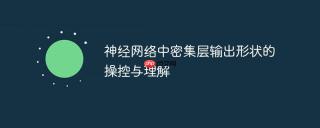 神经网络中密集层输出形状的操控与理解