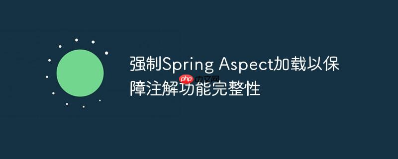 强制Spring Aspect加载以保障注解功能完整性