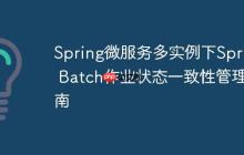 Spring微服务多实例下Spring Batch作业状态一致性管理指南
