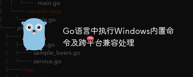 Go语言中执行Windows内置命令及跨平台兼容处理