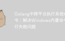 Golang中跨平台执行系统命令：解决Windows内置命令执行失败问题