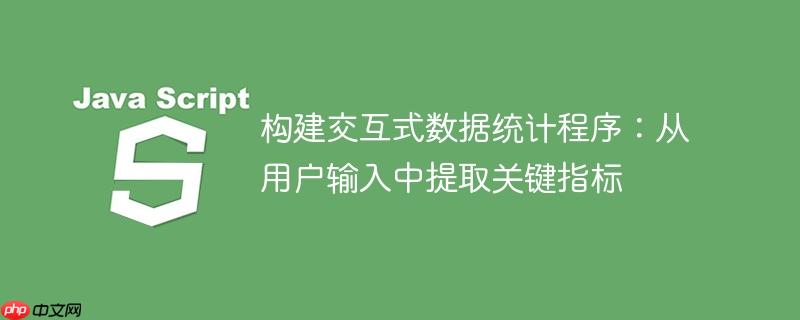 构建交互式数据统计程序：从用户输入中提取关键指标