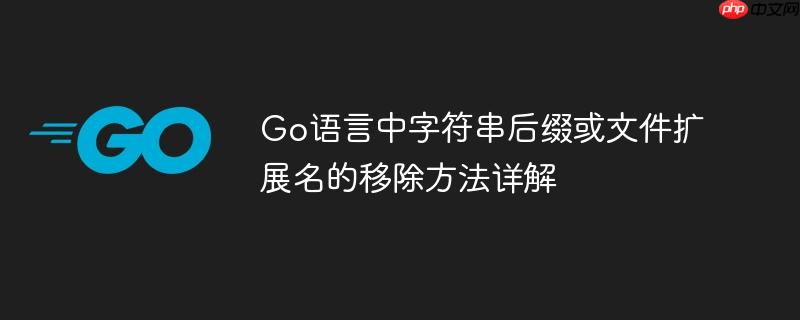 Go语言中字符串后缀或文件扩展名的移除方法详解