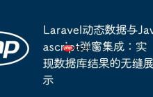 Laravel動態(tài)數(shù)據(jù)與Javascript彈窗集成：實現(xiàn)數(shù)據(jù)庫結(jié)果的無縫展示