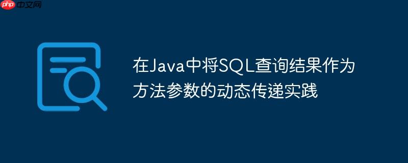 在Java中将SQL查询结果作为方法参数的动态传递实践