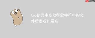 Go语言中高效移除字符串的文件后缀或扩展名
