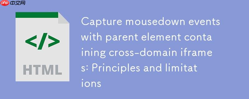 捕获含跨域iframe的父元素mousedown事件：原理与限制