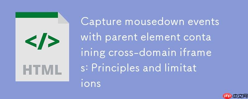捕获含跨域iframe的父元素mousedown事件:原理与限制