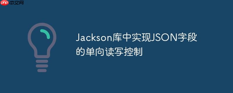 Jackson库中实现JSON字段的单向读写控制