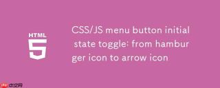 CSS/JS 菜单按钮初始状态切换：从汉堡图标到箭头图标