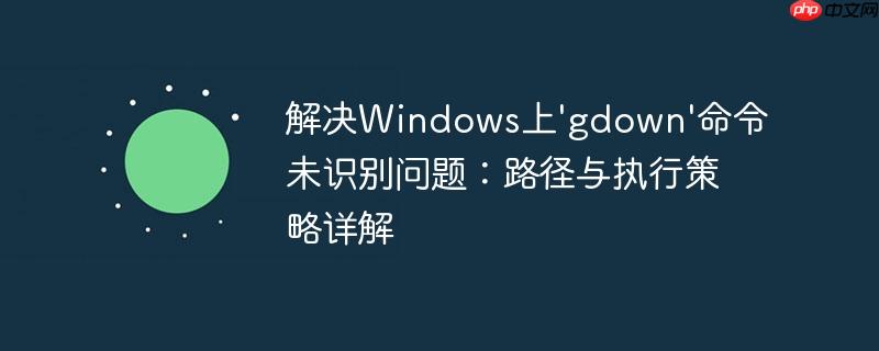 解决Windows上'gdown'命令未识别问题:路径与执行策略详解