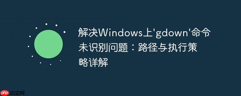 解决Windows上'gdown'命令未识别问题:路径与执行策略详解