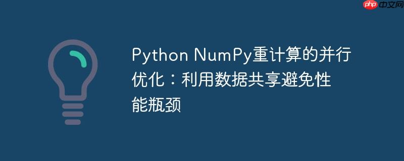 Python NumPy重计算的并行优化：利用数据共享避免性能瓶颈
