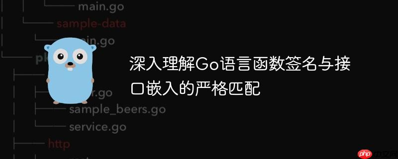 深入理解Go语言函数签名与接口嵌入的严格匹配
