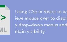 React中利用CSS实现鼠标悬停显示下拉菜单并保持可见性