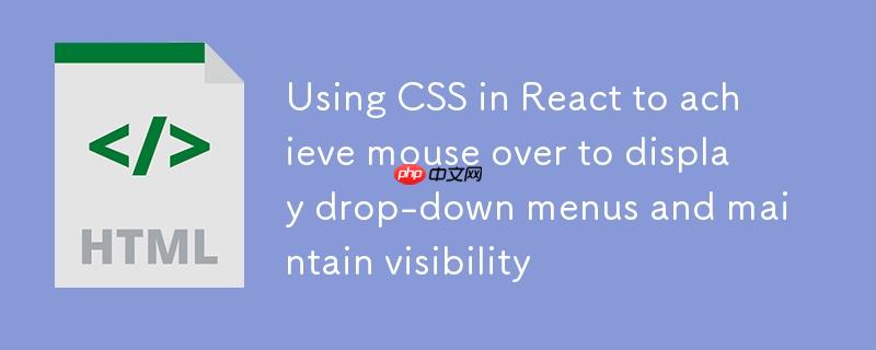 React中利用CSS实现鼠标悬停显示下拉菜单并保持可见性