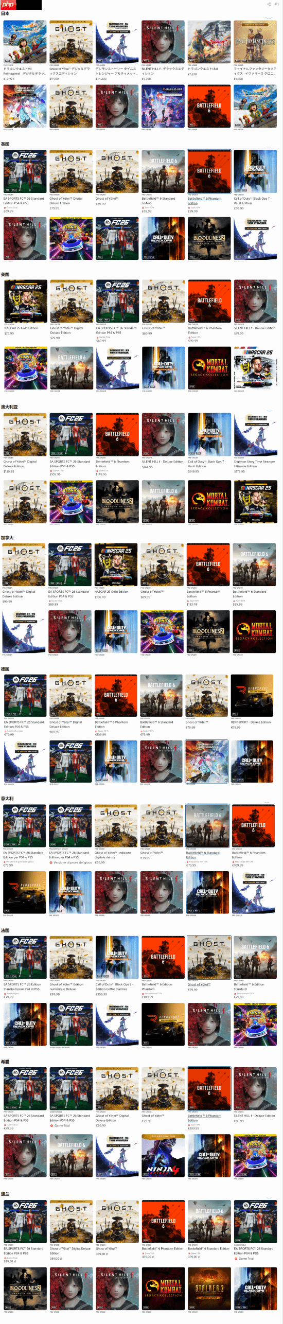 人气火爆！《羊蹄山之魂》在多个地区的PS商店预购榜位居前列