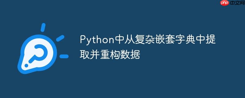 Python中从复杂嵌套字典中提取并重构数据
