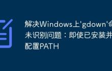 解决Windows上'gdown'命令未识别问题：即使已安装并配置PATH