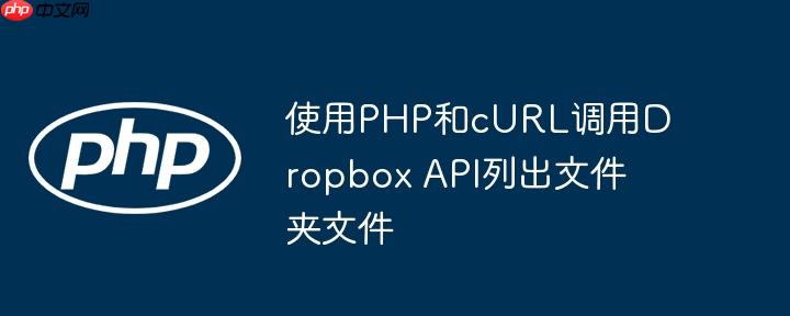 使用PHP和cURL调用Dropbox API列出文件夹文件
