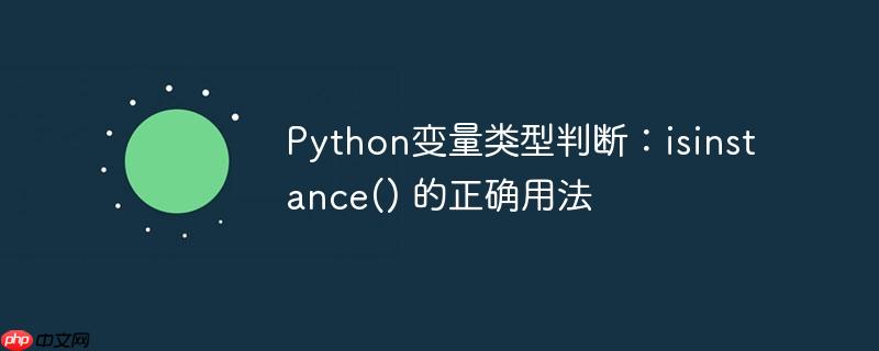 Python变量类型判断：isinstance() 的正确用法
