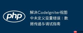 解决CodeIgniter视图中未定义变量错误：数据传递与调试指南