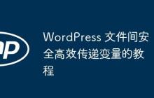 WordPress 文件間安全高效傳遞變量的教程