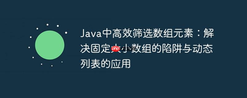 Java中高效筛选数组元素：解决固定大小数组的陷阱与动态列表的应用