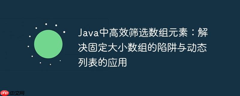 Java中高效筛选数组元素:解决固定大小数组的陷阱与动态列表的应用